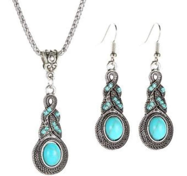 Turquoise Twist Marble Stone and Bling